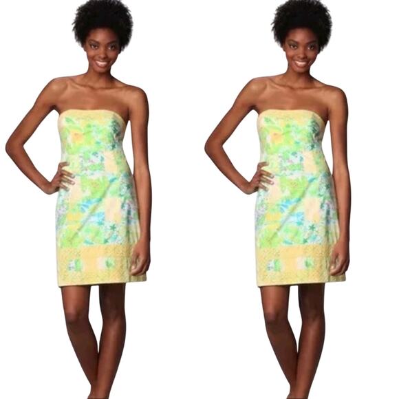 Lilly Pulitzer Womens Bowen gator strapless dress, size 0 - Picture 2 of 9